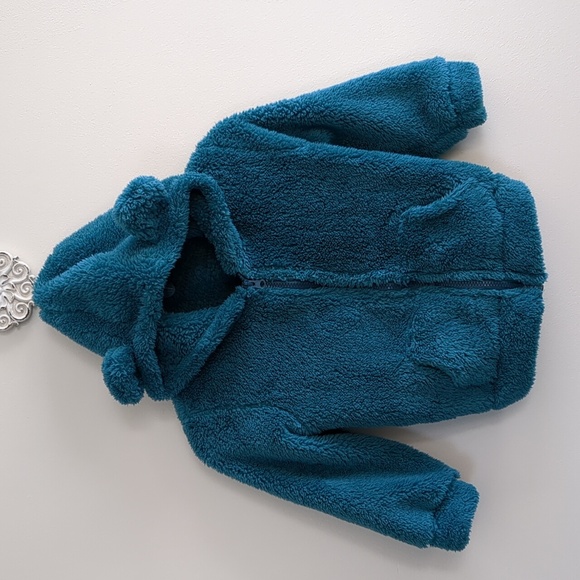 Kids 3D Ear Design Zippered Hooded Fleece Jacket (Size 6Y/120) - Picture 4 of 11